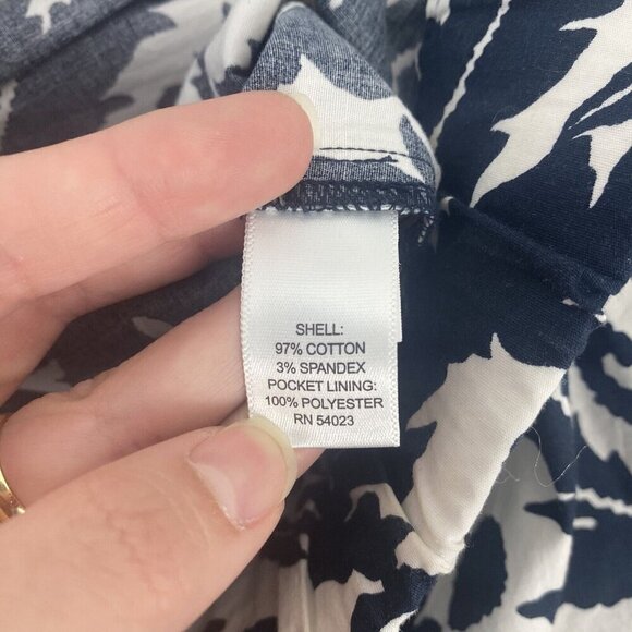 Banana Republic Milly Collection Women's Cotton Elastic Waist Skirt Size 6 Navy - Picture 5 of 9